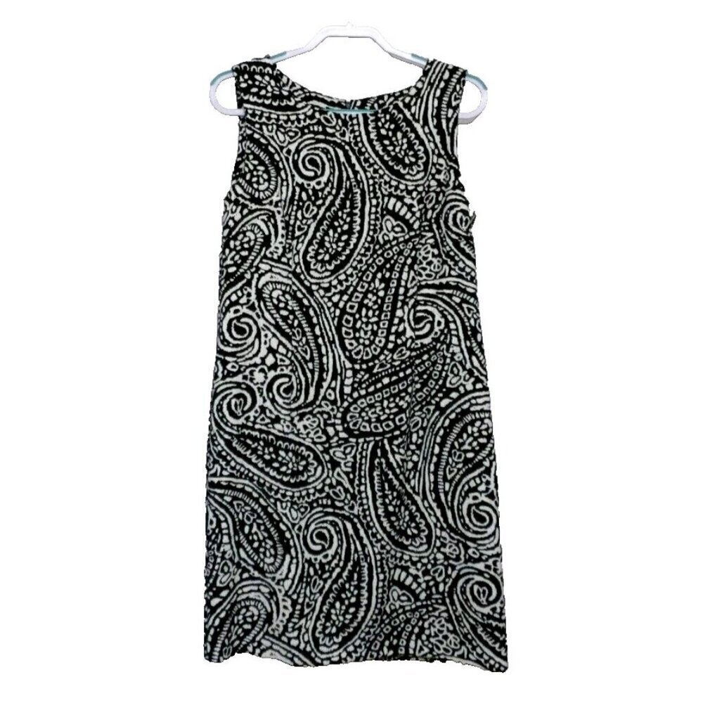RONNI NICOLE black & off- white polyester blend women's dress size 12